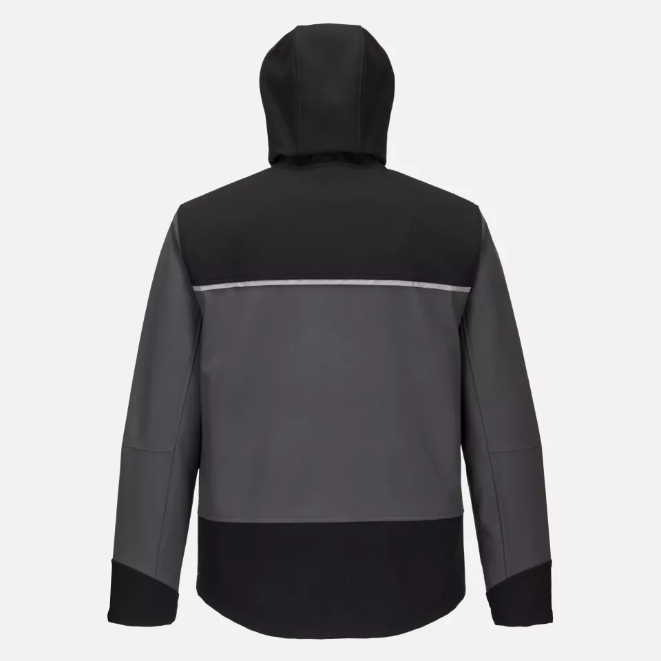 Portwest KX362BGY, KX3 Hooded Softshell (3L), Black/Grey, image 2, gallery thumbnail