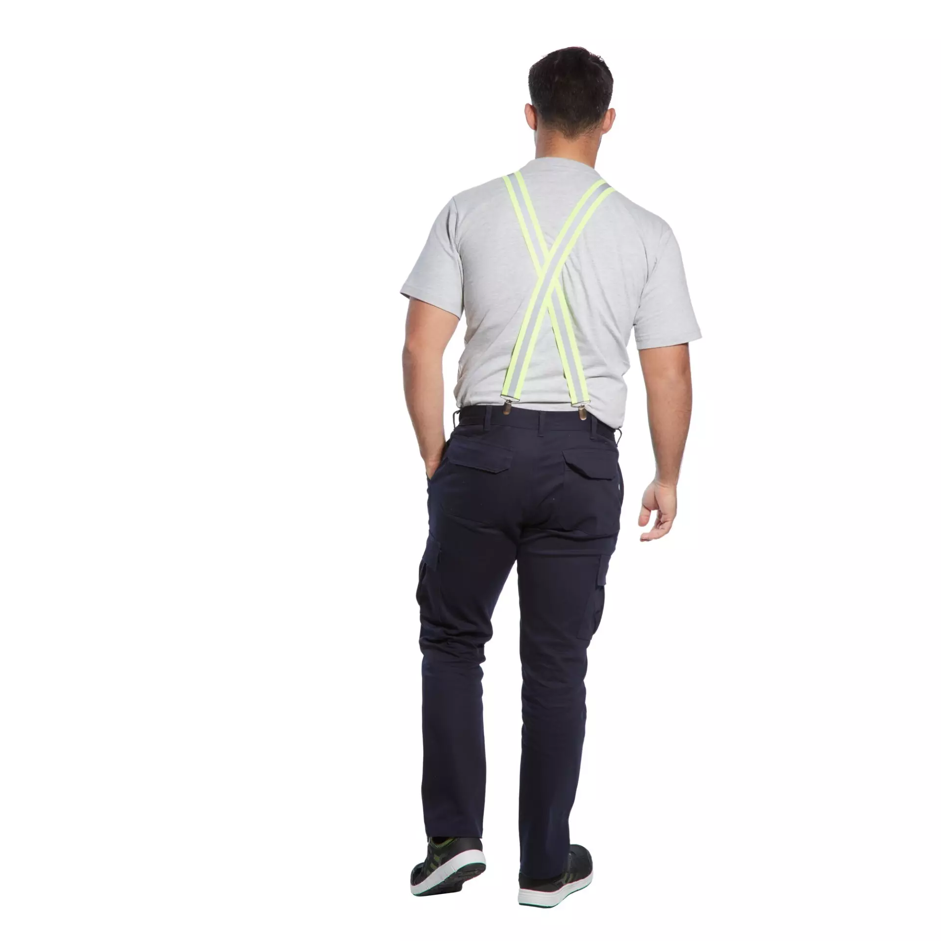 Portwest HV56YER, Hi-Vis Trousers Braces, Yellow, image 3