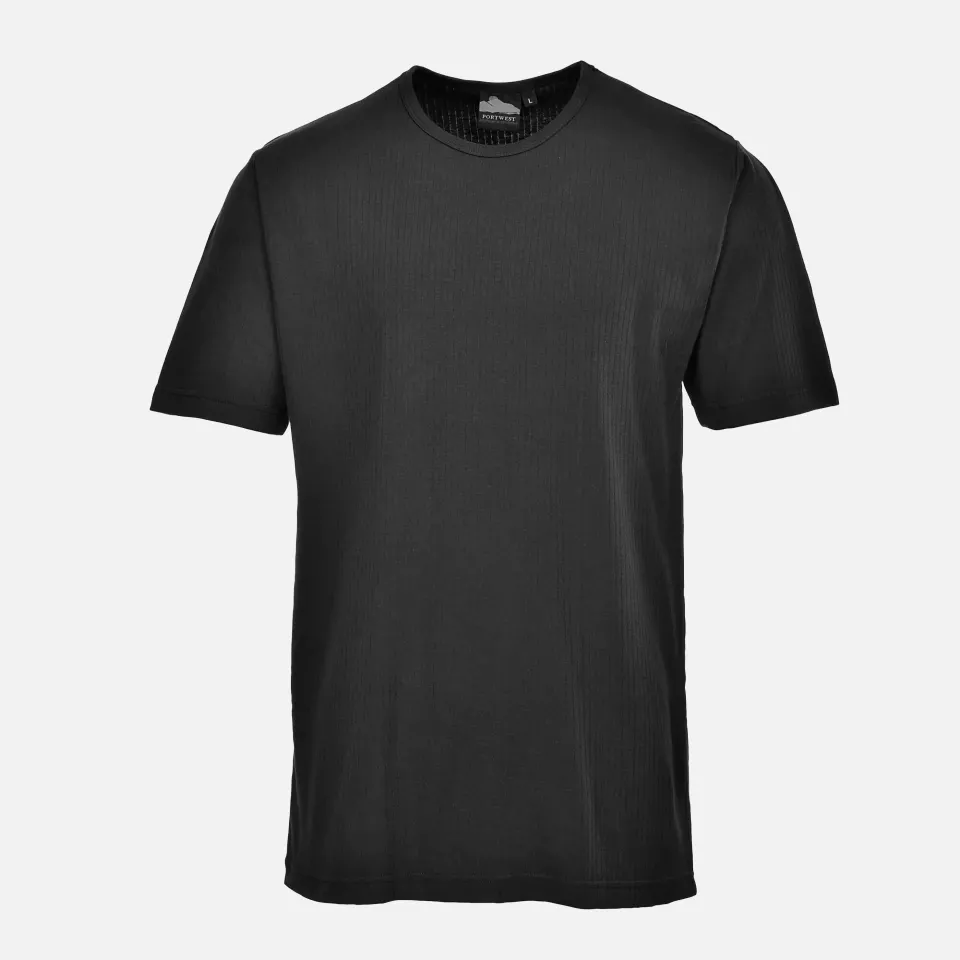 Portwest B120BKR, Thermo-T-Shirt Kurzarm, Schwarz, image 1, gallery thumbnail