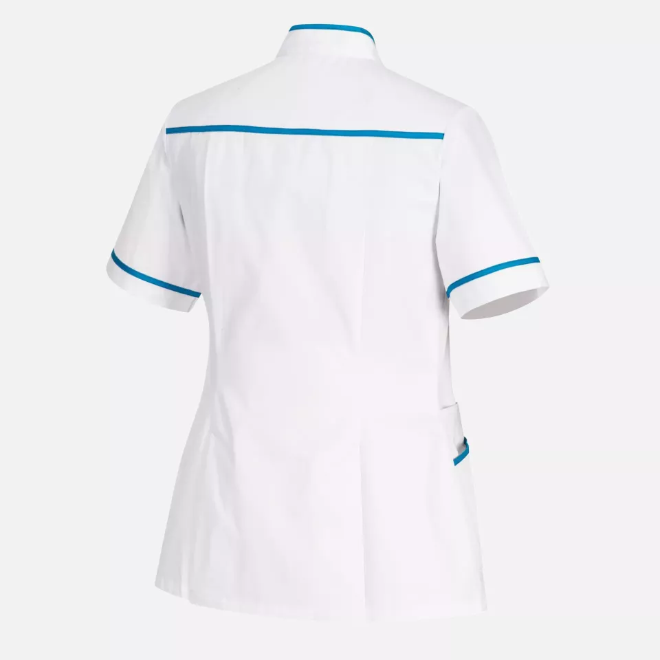 Portwest LW22WAR, Medical Maternity Tunic, White/Aqua, image 4, gallery thumbnail
