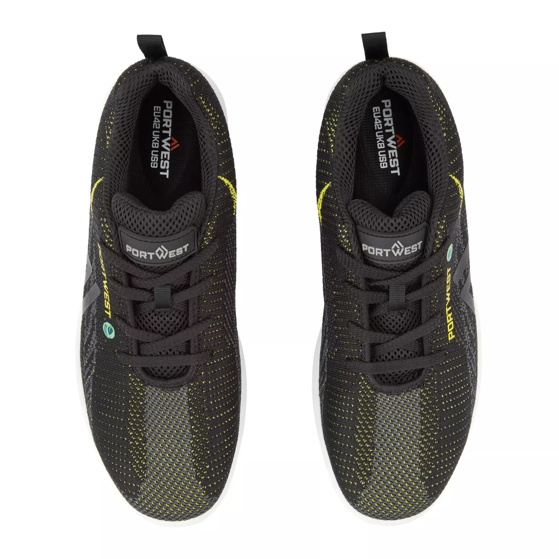 Portwest FC06BKY, Eco Fly Composite Trainer S1PS SR FO, Black/Yellow, image 3