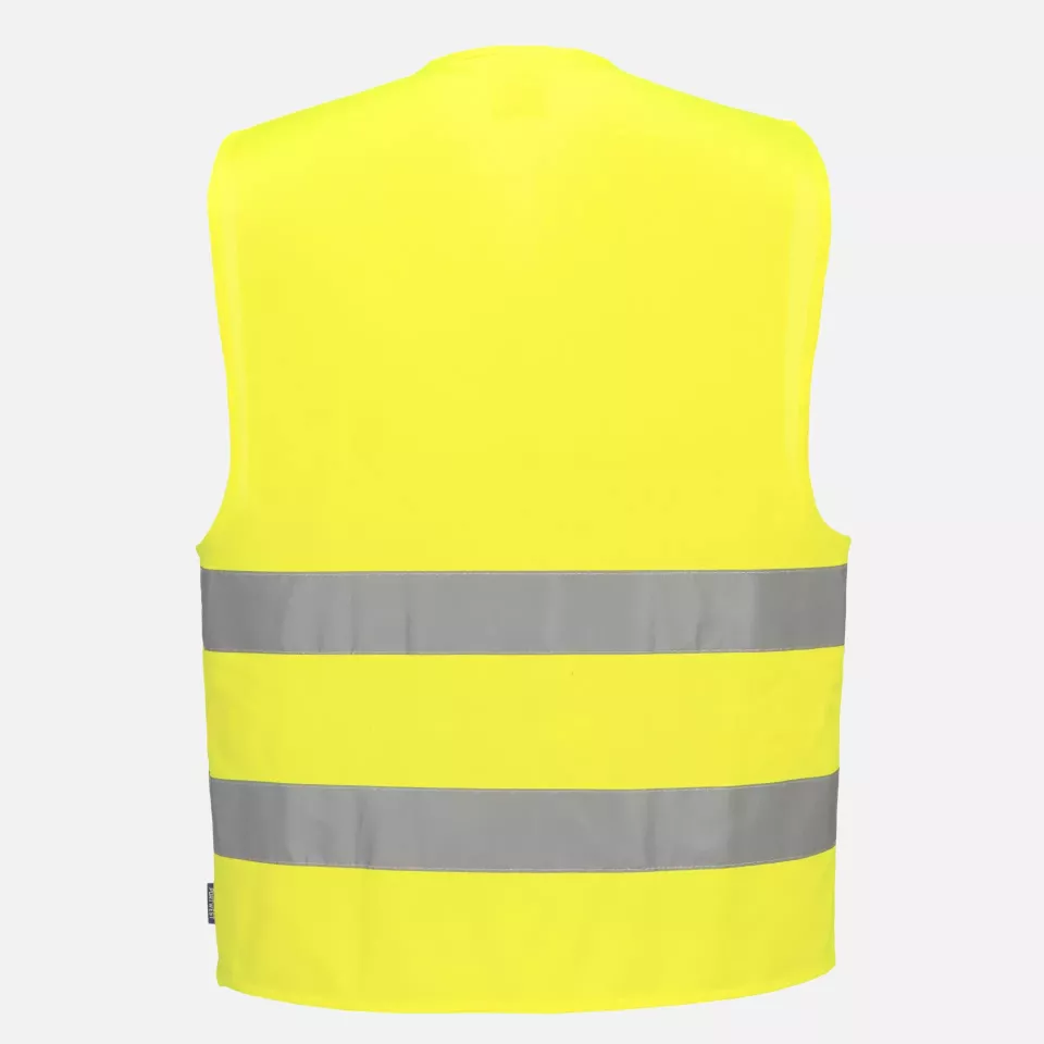 Portwest C474YER, Hi-Vis Two Band Vest, Yellow, image 2, gallery thumbnail