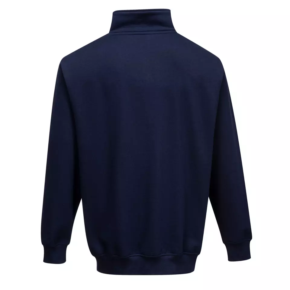 Portwest B309NAR, Sorrento Zip Neck Sweatshirt, Navy, image 2, gallery thumbnail