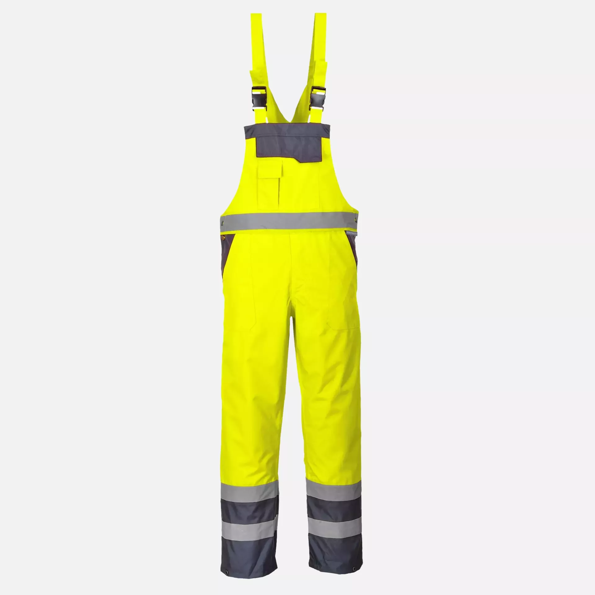 Portwest S488YNR, Hi-Vis Breathable Contrast Rain Bib and Brace, Yellow/Navy, image 3