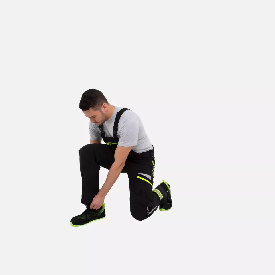 Portwest DX441BKR, DX4 Work Bib and Brace, Black, image 5, gallery thumbnail