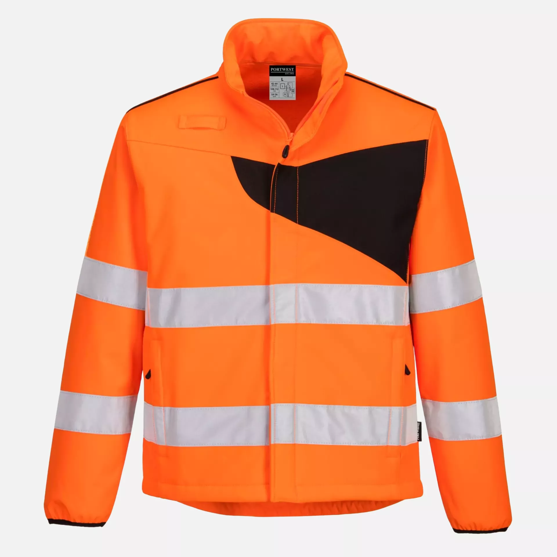 Portwest PW275OBR, PW2 Hi-Vis Softshell (2L), Orange/Black, image 1