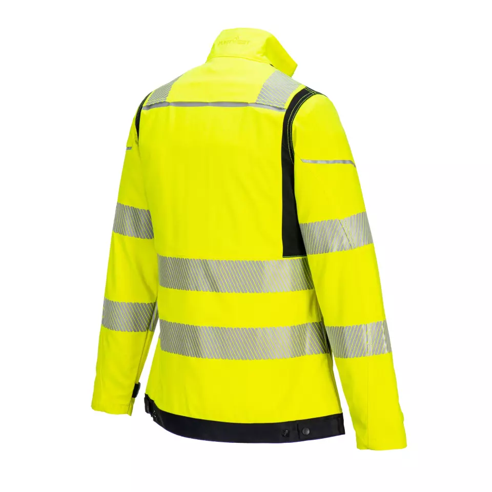 Portwest FR715YBR, PW3 FR Modaflame Hi-Vis Women's Work Jacket, Yellow/Black, image 4, gallery thumbnail