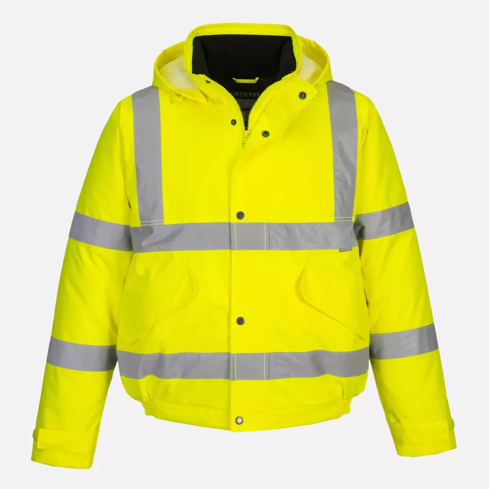 Portwest S463YER, Hi-Vis Winter Bomber Jacket, Yellow, image 1, gallery thumbnail