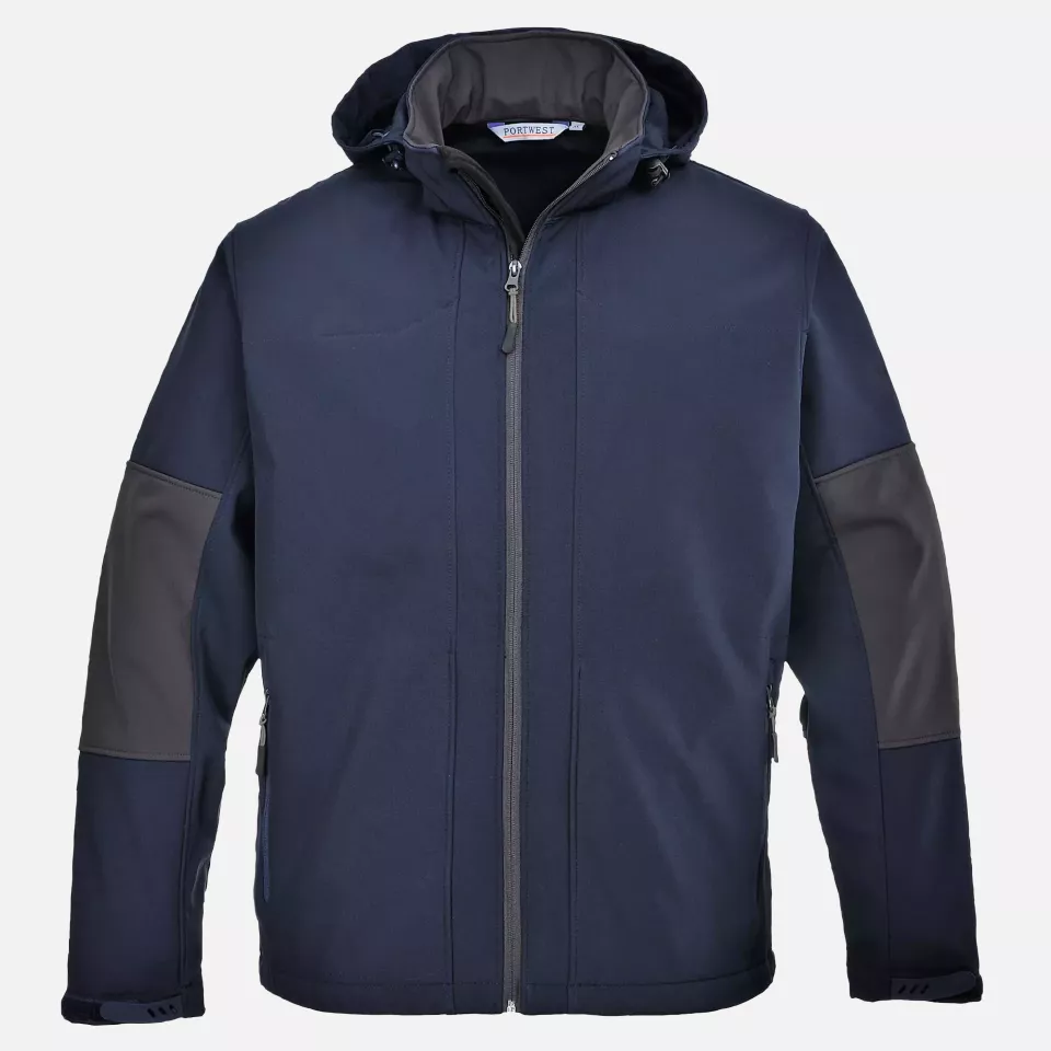 Portwest TK53NAR, Hooded Softshell (3L), Navy, image 1, gallery thumbnail