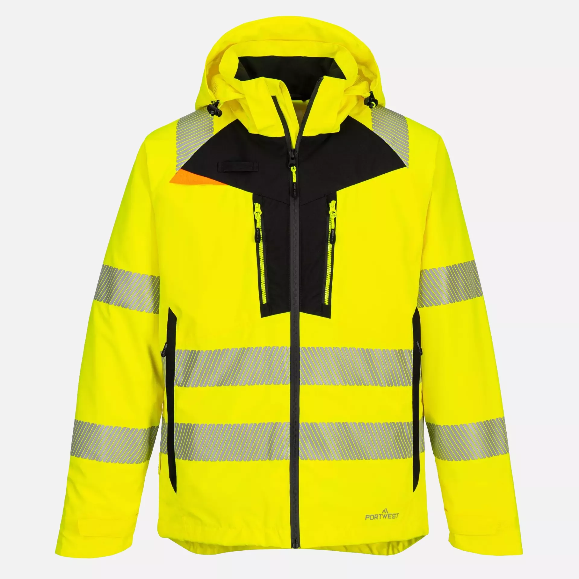 Portwest DX462YER, DX4 Hi-Vis Rain Jacket, Yellow, image 1
