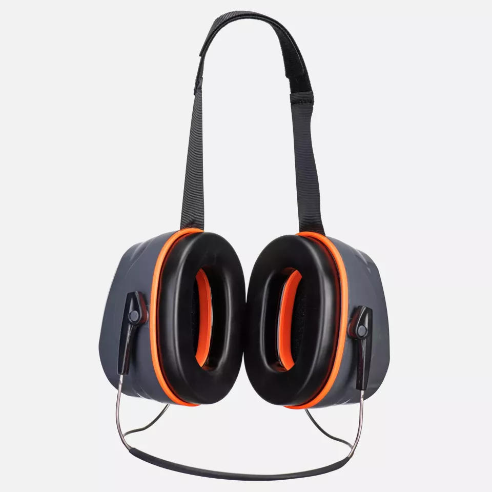 Portwest PW78GOR, HV Extreme Ear Defenders Neckband, Grey/Orange, image 1, gallery thumbnail