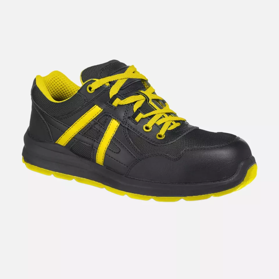 Portwest FT60BKY, Compositelite Mersey Trainer S1P, Black/Yellow, image 1, gallery thumbnail