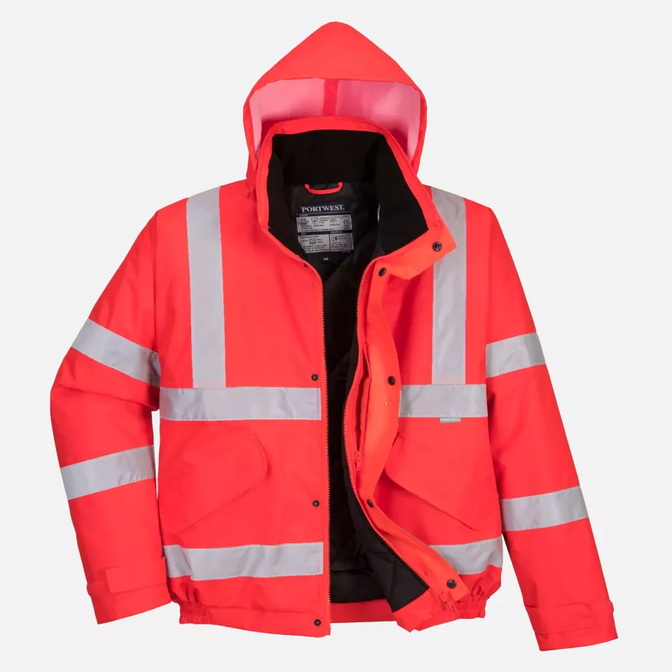 Portwest S463RER, Warnschutz-Winter-Bomberjacke, Rot, image 3, gallery thumbnail