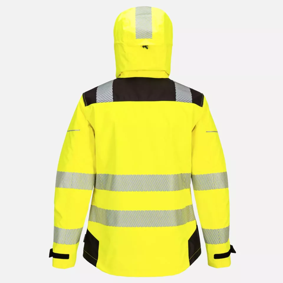 Portwest PW389YBR, PW3 Hi-Vis Women's Rain Jacket, Yellow/Black, image 2, gallery thumbnail