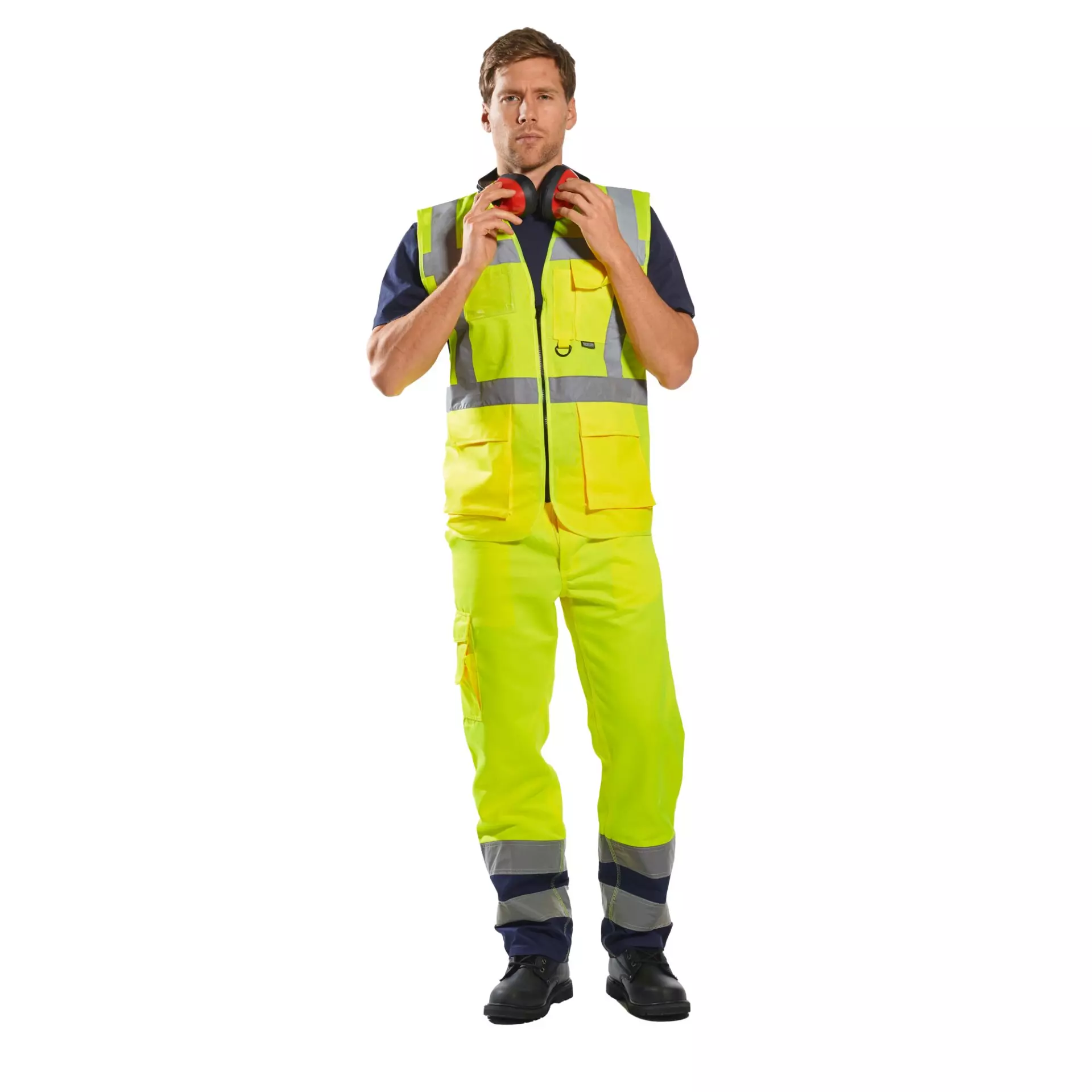 Portwest S476ORR, Berlin Hi-Vis Executive Vest, Orange, image 4