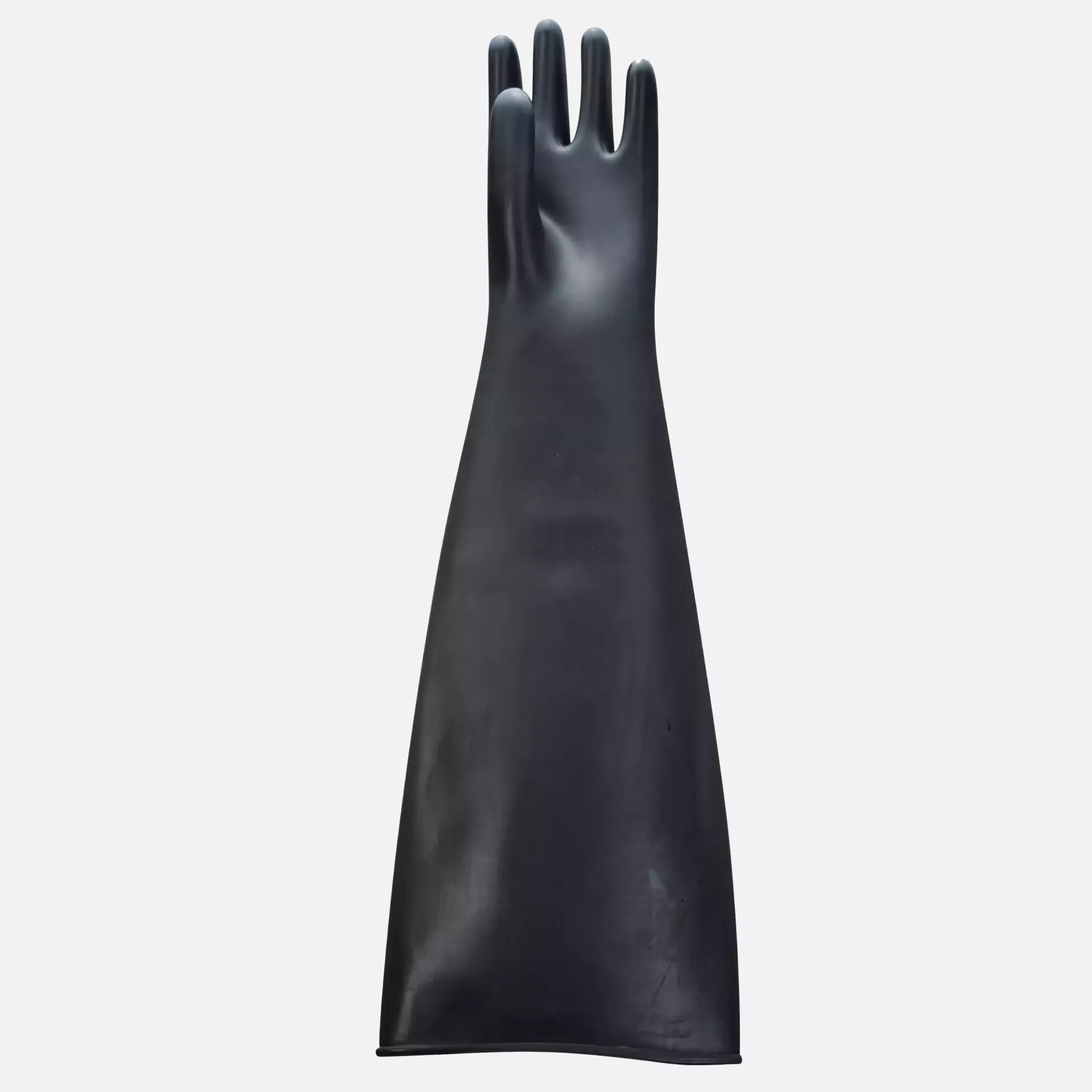 Portwest A803BKR, Heavyweight Latex Rubber Gauntlet 600mm, Black, image 2