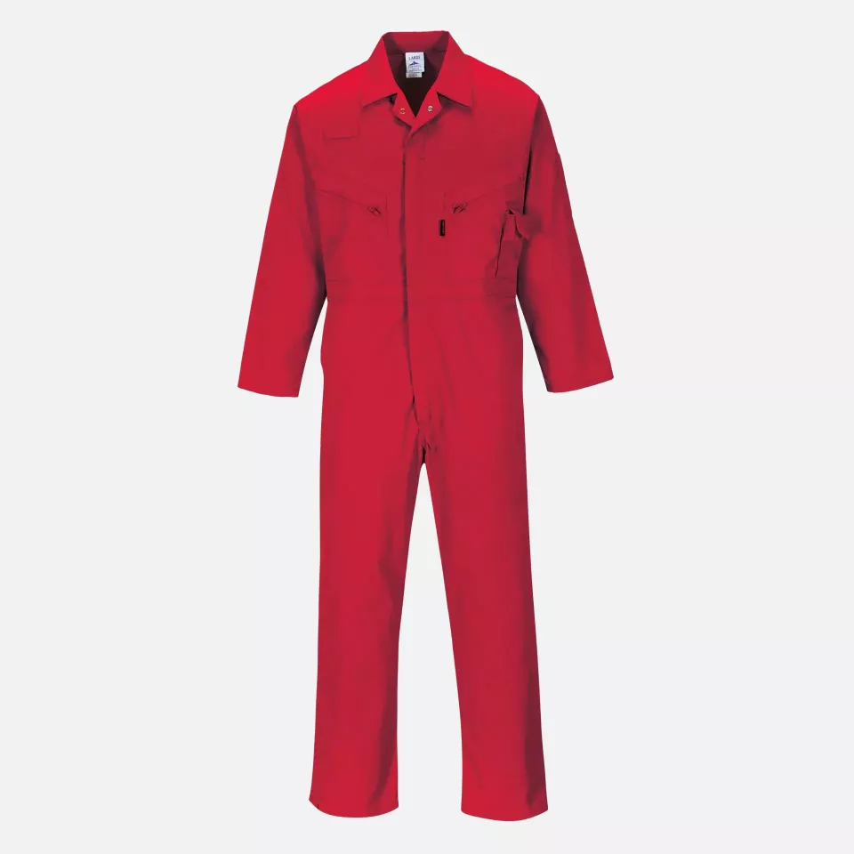Portwest C813RER, Liverpool Zip Coverall, Red, image 1, gallery thumbnail