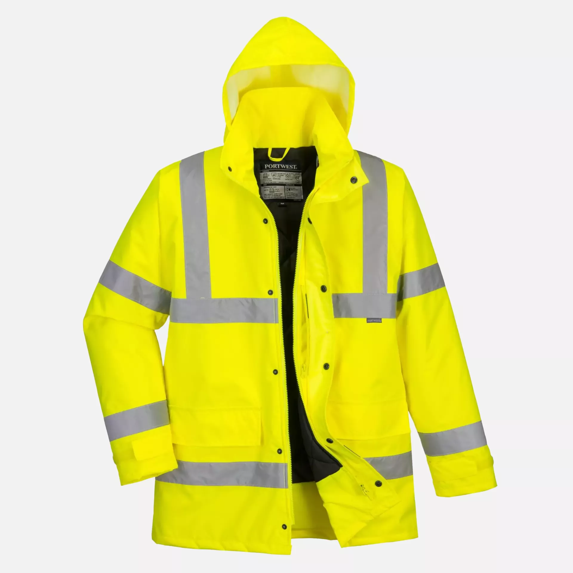 Portwest S460YER, Hi-Vis Winter Traffic Jacket, Yellow, image 5