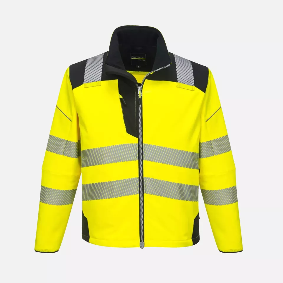 Portwest T402YBR, PW3 Hi-Vis Softshelljacke (3L), Gelb/Schwarz, image 1, gallery thumbnail