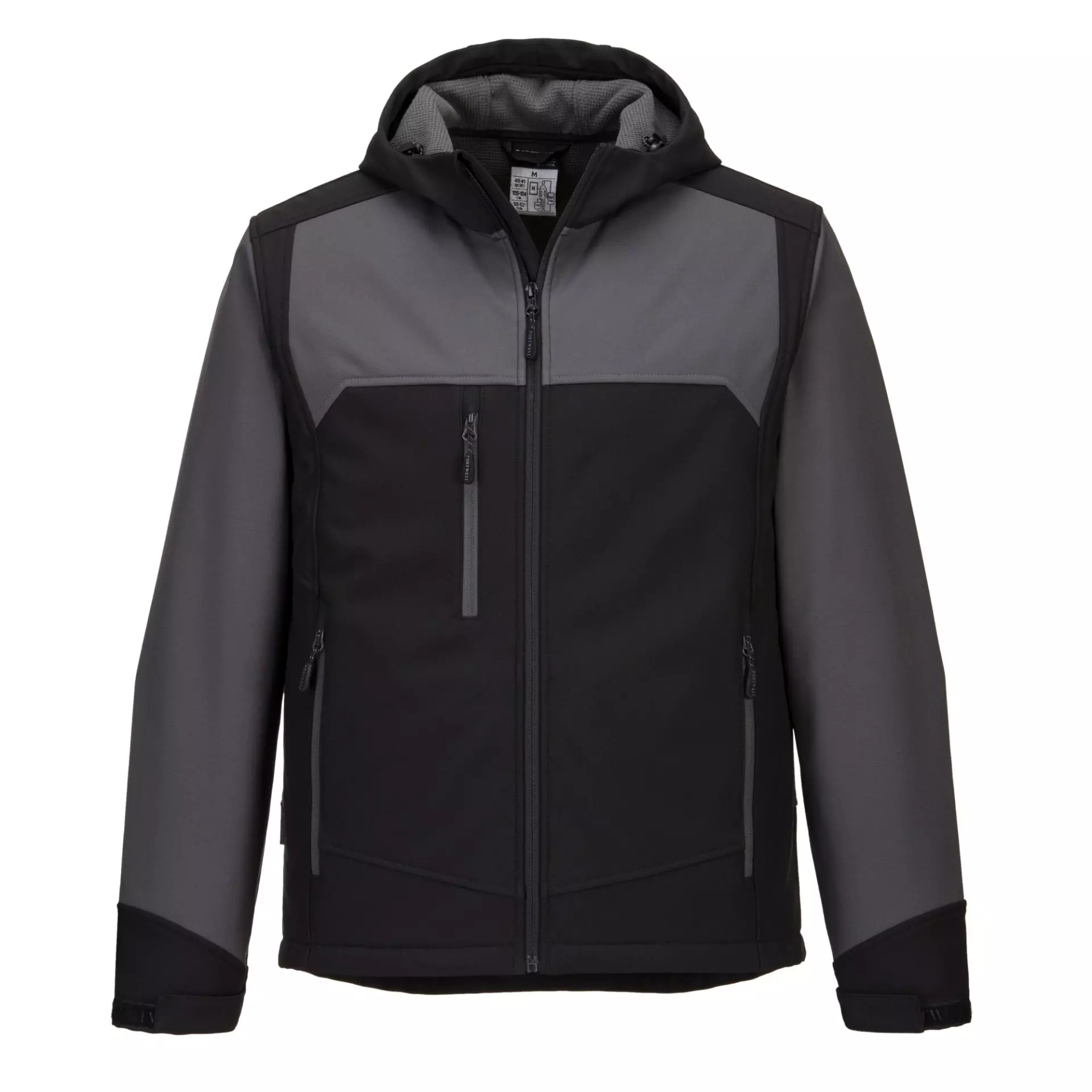 Portwest KX362BGY, KX3 Softshelljacke mit Kapuze (3L), Schwarz/Grau, image 1