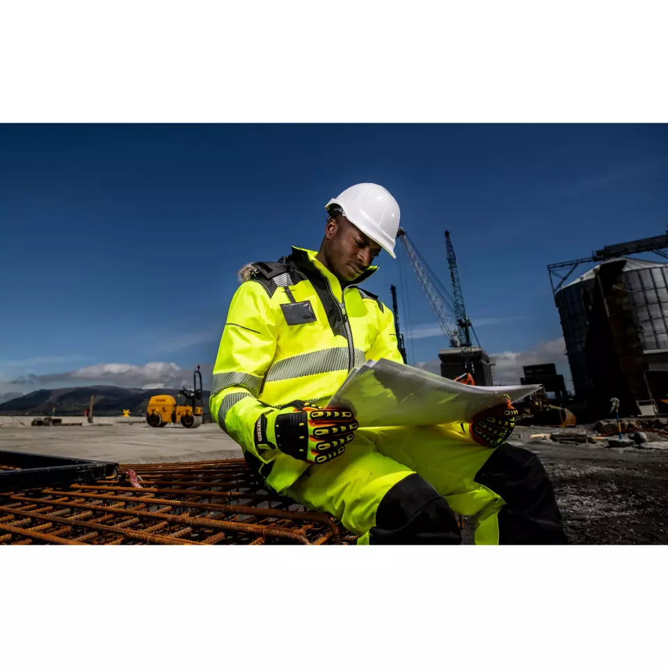 Portwest PW367OBR, PW3 Hi-Vis Breathable 5-in-1 Jacket, Orange/Black, image 3, gallery thumbnail