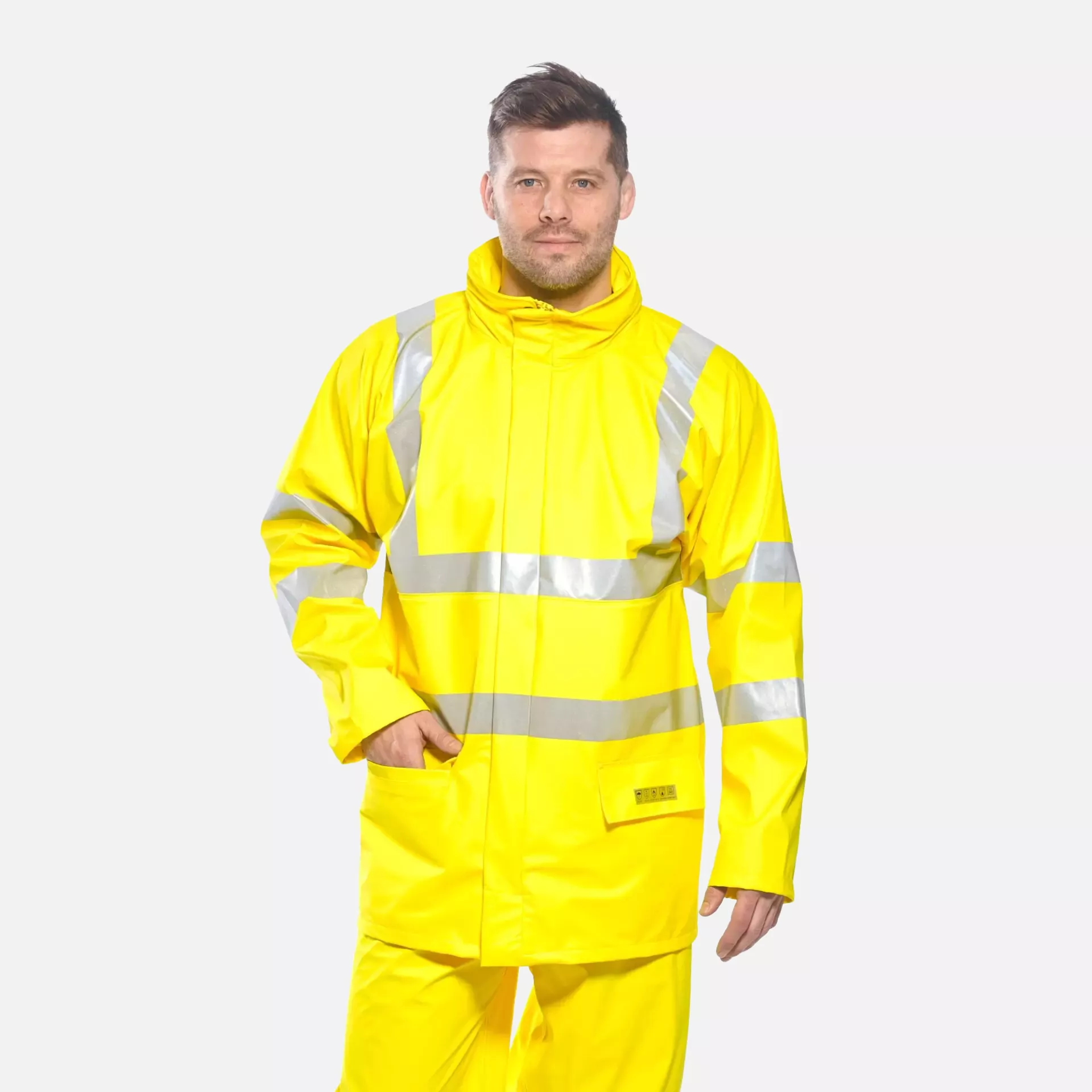 Portwest FR41ORR, Sealtex Flame Hi-Vis FR Jacket, Orange, image 2