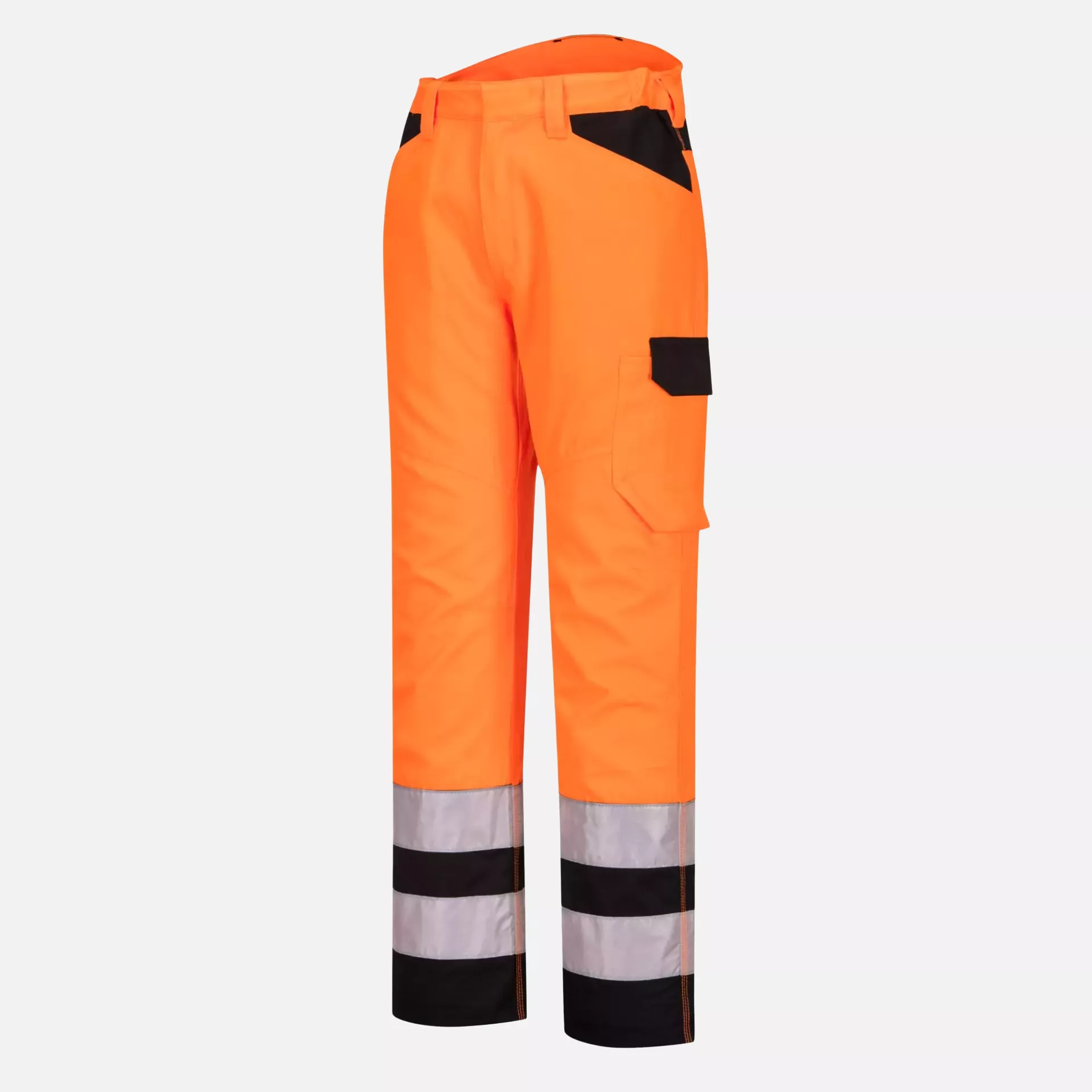 Portwest PW241OBR, PW2 Hi-Vis Service Trousers, Orange/Black, image 4
