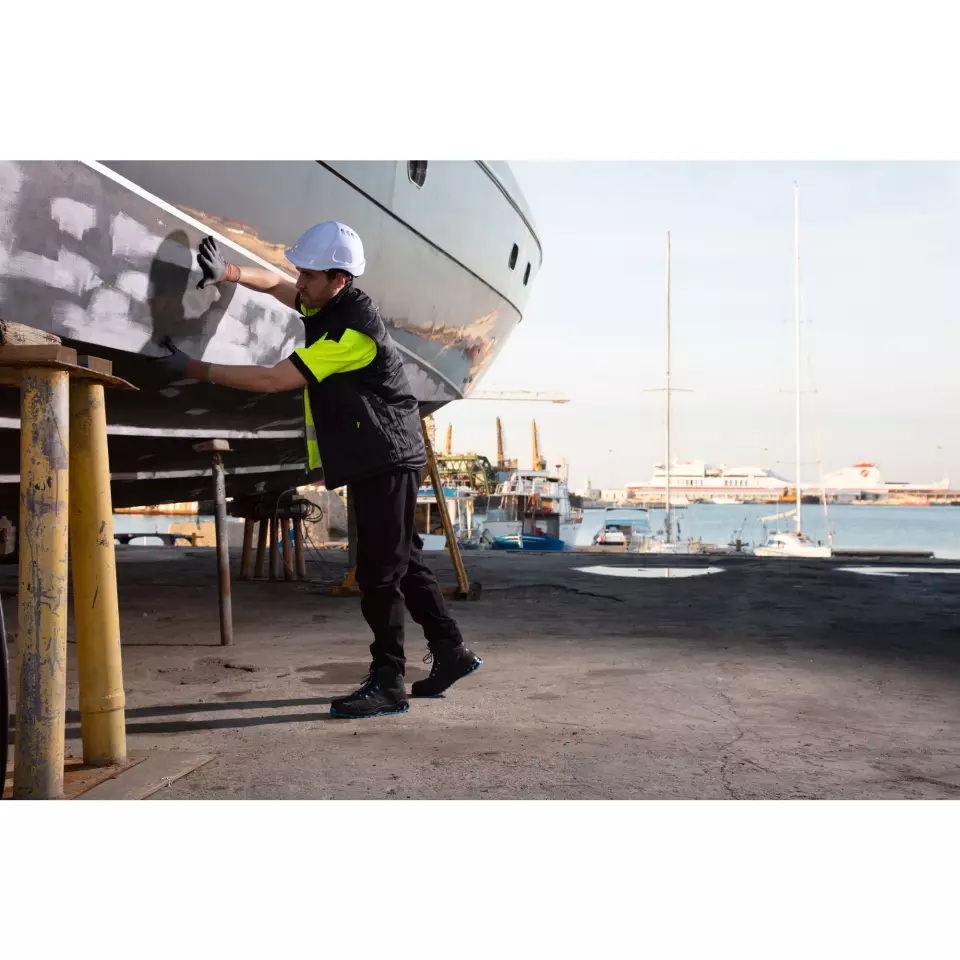 Portwest PW374OBR, PW3 Hi-Vis Reversible Bodywarmer, Orange/Black, image 5, gallery thumbnail
