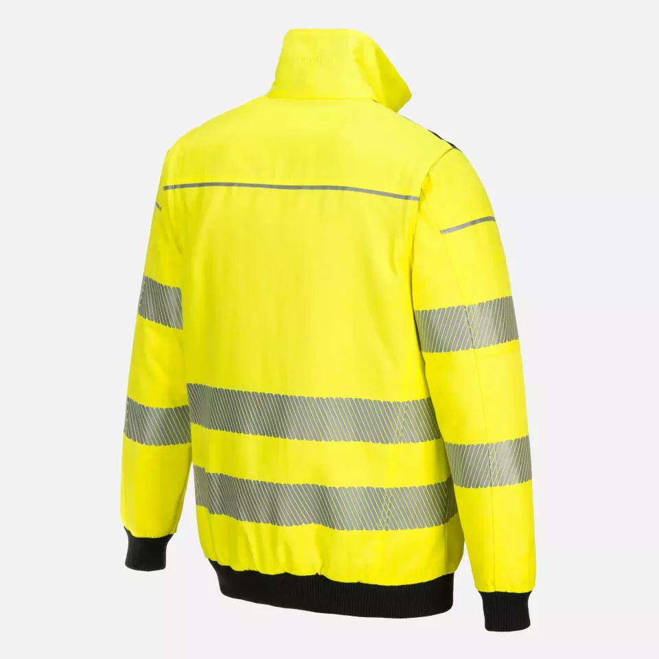 Portwest PW302YBR, PW3 Hi-Vis 3-in-1 Pilot Jacket, Yellow/Black, image 3, gallery thumbnail