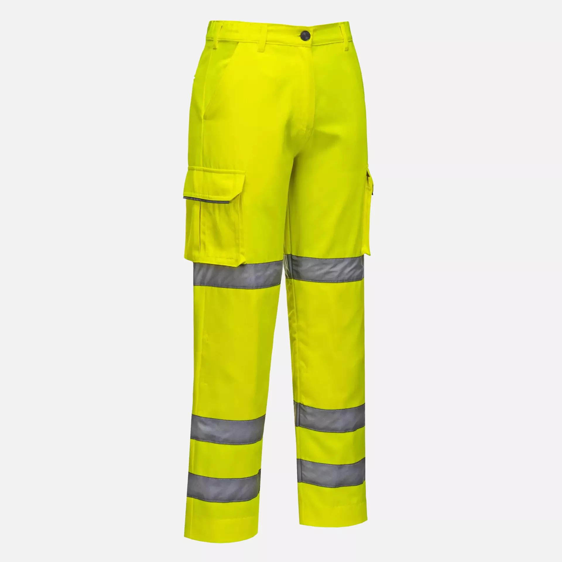 Portwest LW71YER, Warnschutz-Damen-Arbeitshose mit 3 Streifen, Gelb, image 3