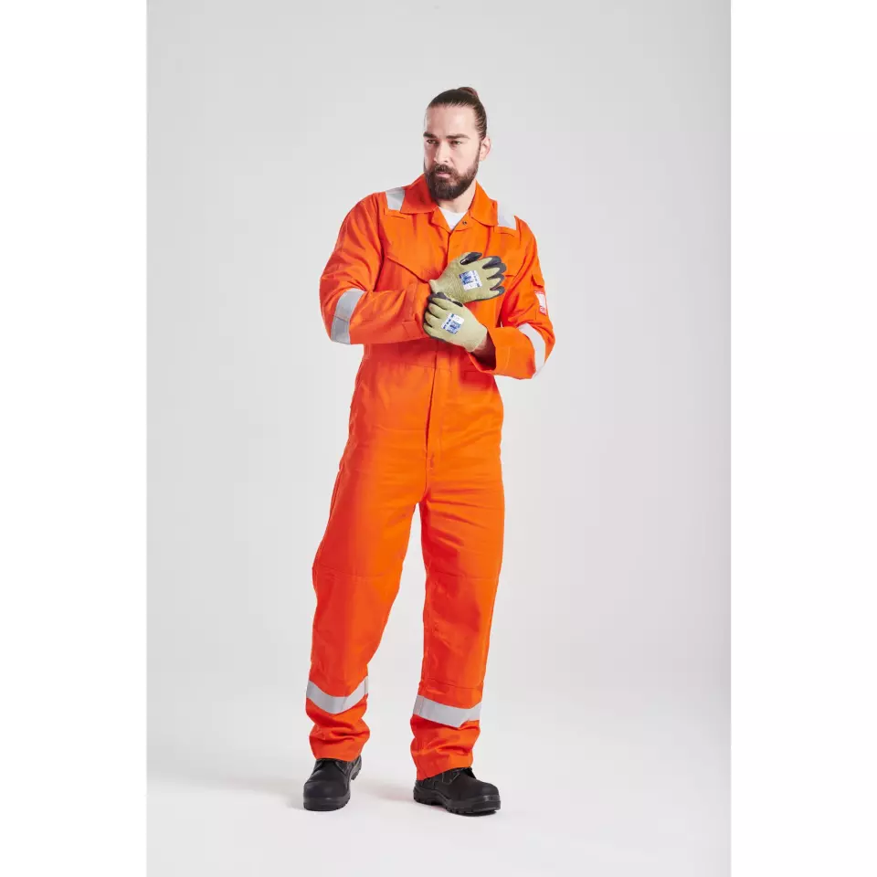 Portwest FR21ORR, Bizflame Work FR Super Lightweight Anti-Static Coverall, Orange, image 4, gallery thumbnail