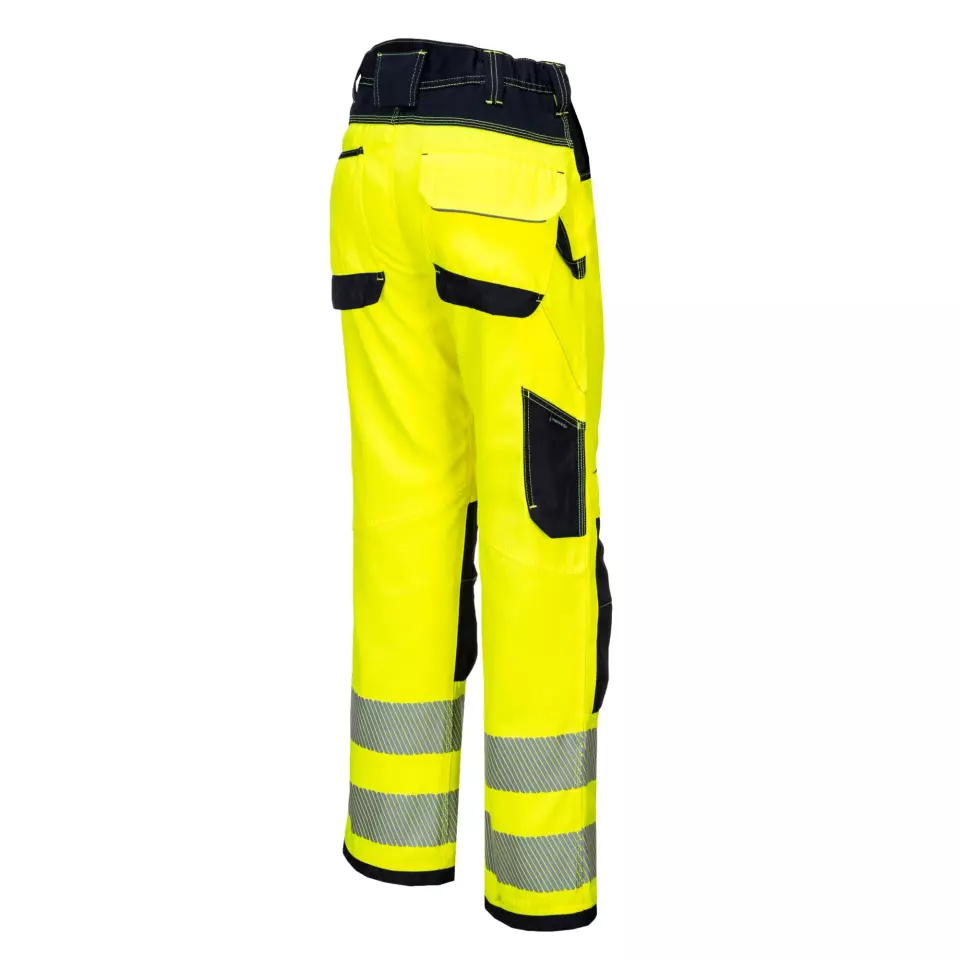 Portwest PW340YBR, PW3 Hi-Vis Work Trousers, Yellow/Black, image 5, gallery thumbnail