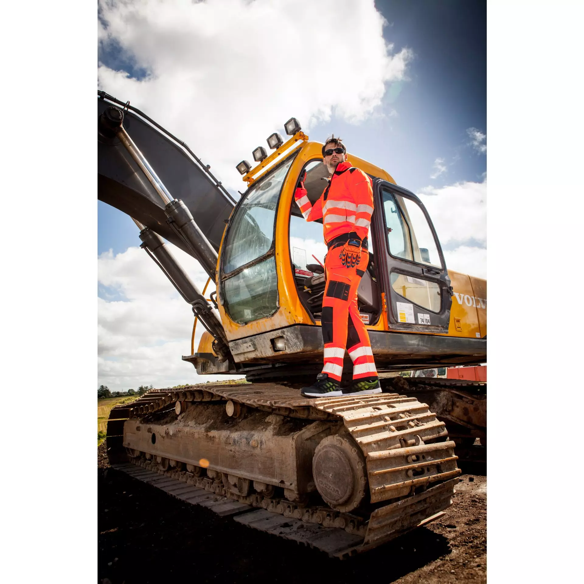 Portwest T500OBR, PW3 Hi-Vis Work Jacket, Orange/Black, image 8