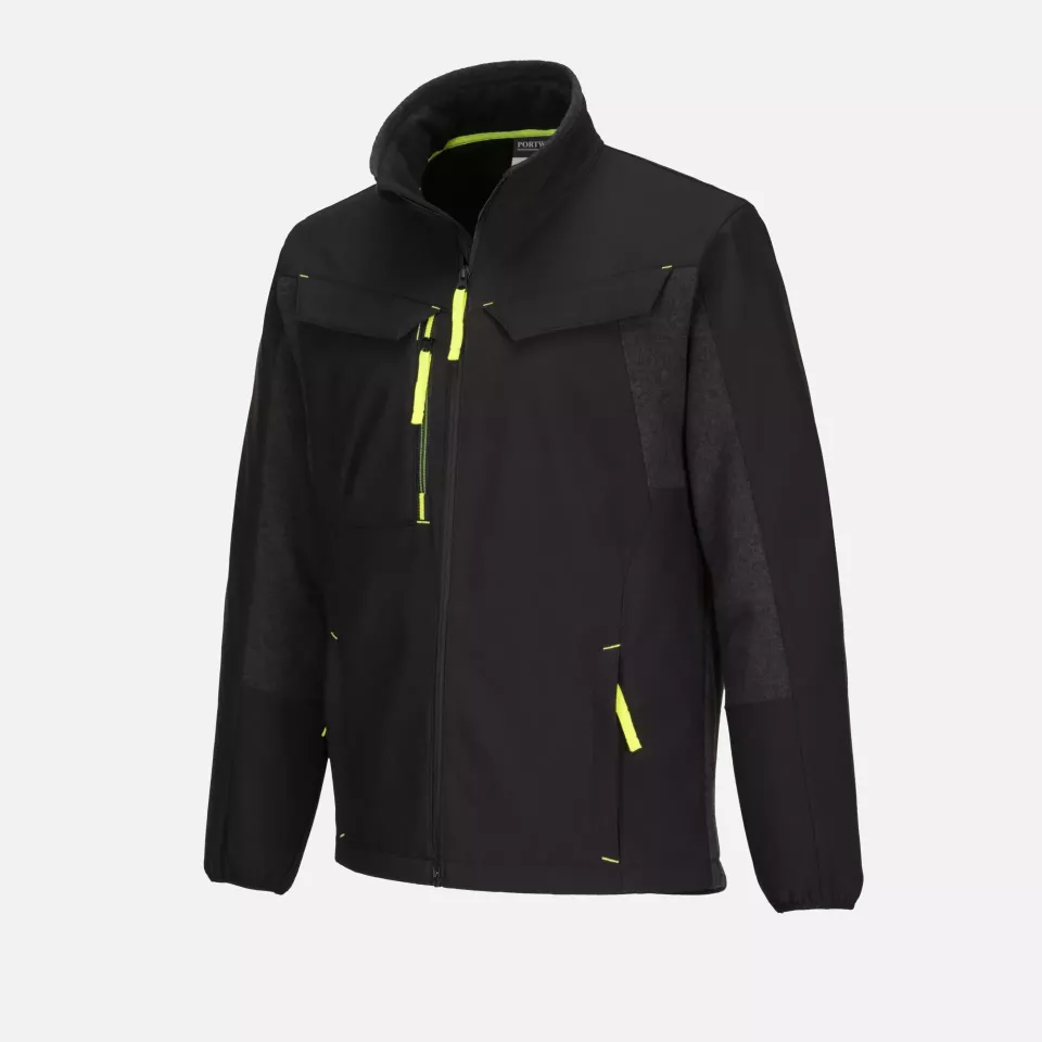 Portwest T753BKR, WX3 Eco Hybrid Softshell (2L), Black, image 7, gallery thumbnail