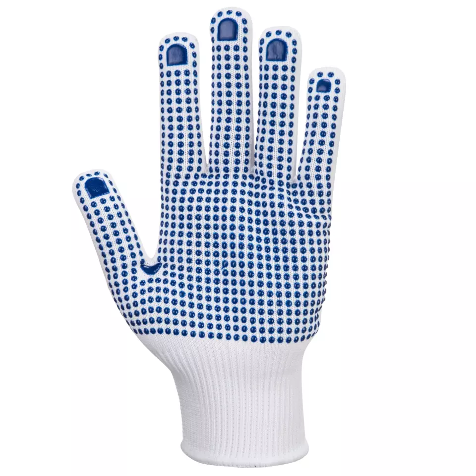 Portwest A110WBR, Polka Dot Glove, White/Blue, image 2, gallery thumbnail