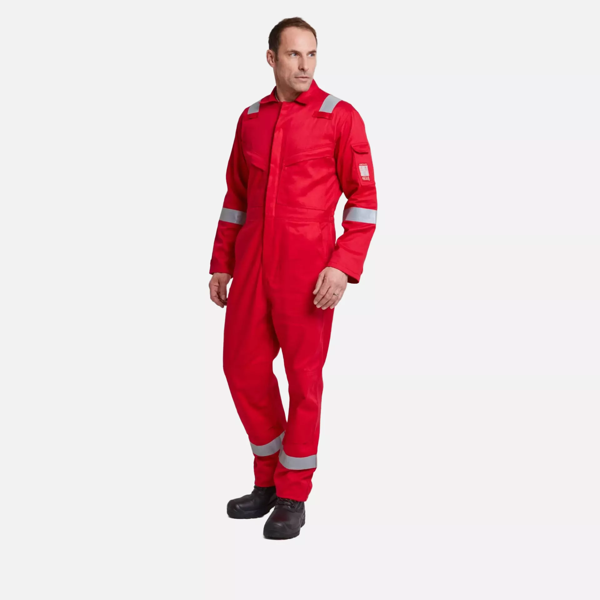 Portwest FR21RER, Bizflame Work Flammhemmender Superleichter Antistatischer Overall, Rot, image 2