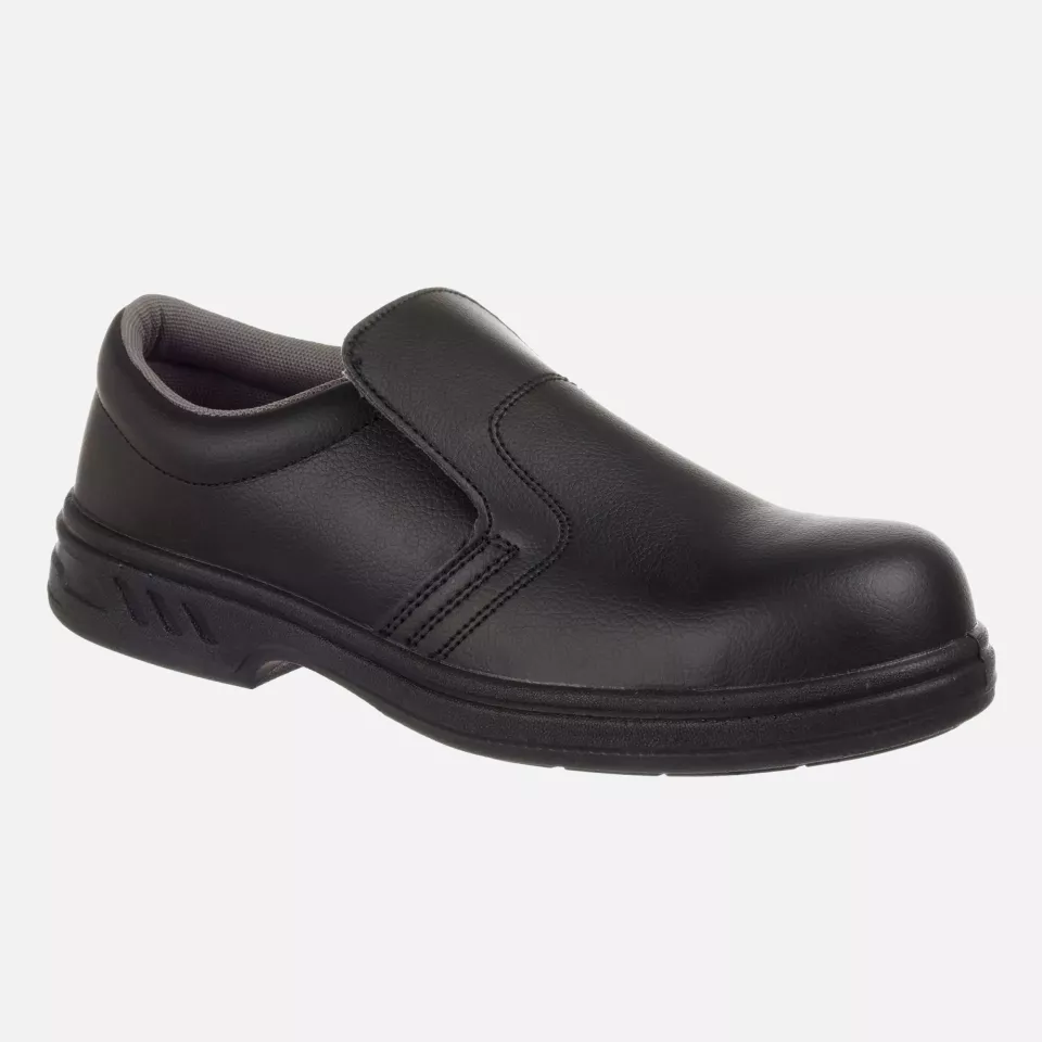 Portwest FW81BKR, Steelite Sicherheits-Slipper S2 FO SR, Schwarz, image 1, gallery thumbnail