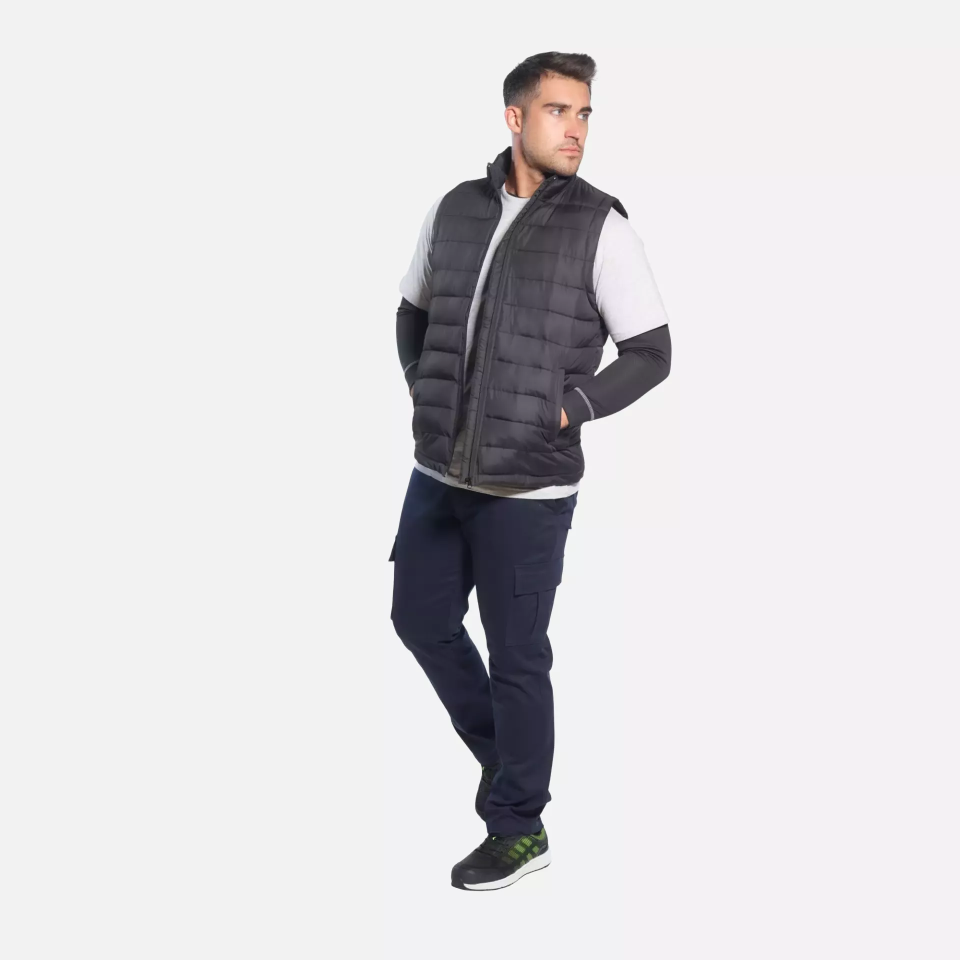Portwest S231CGR, WX2 Eco Stretch Slim Fit Combat Trousers, Charcoal Grey, image 3