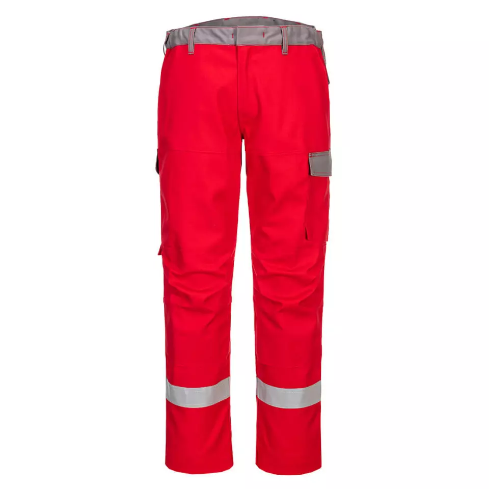 Portwest FR06RER, Bizflame Industry Two Tone Trousers, Red