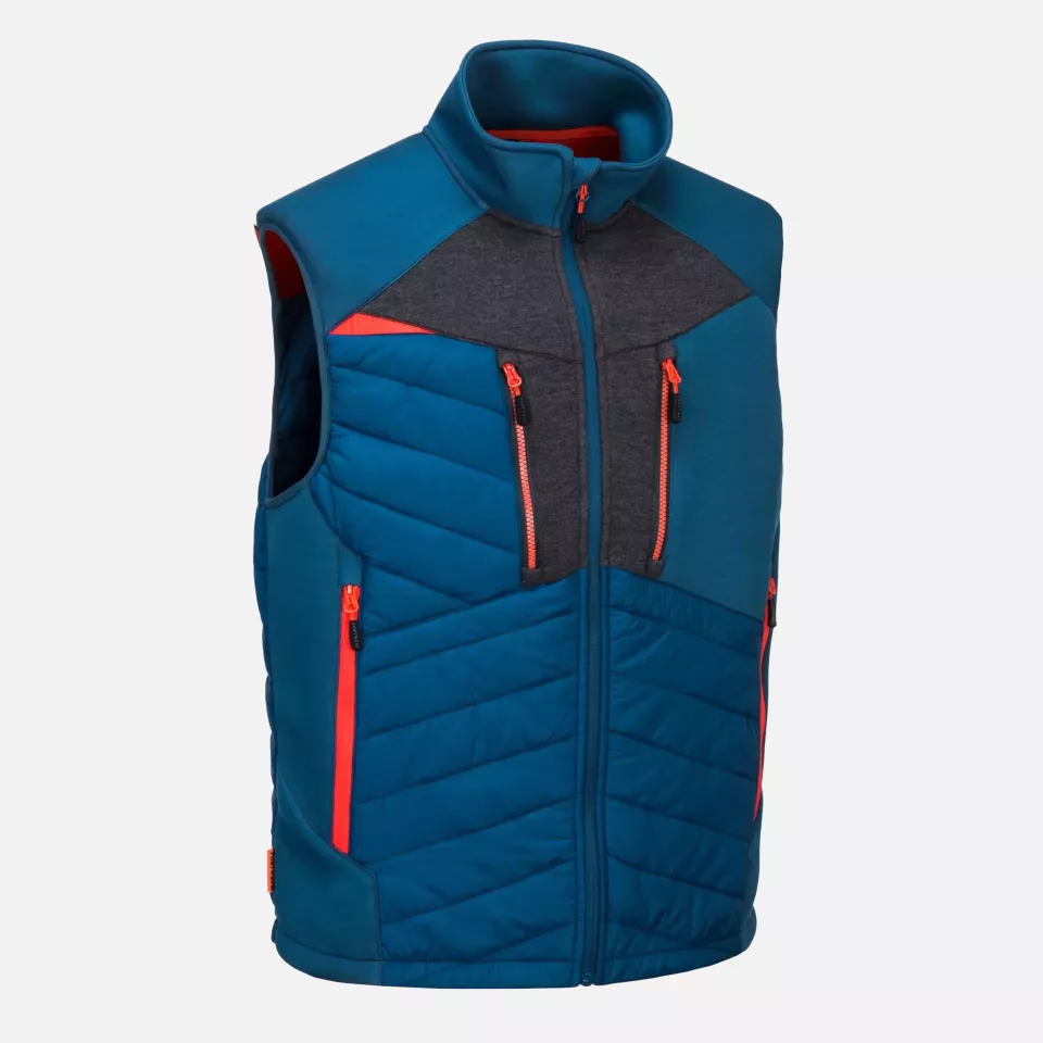 Portwest DX470MBR, DX4 Hybrid Baffle Gilet, Metro Blue, image 2, gallery thumbnail