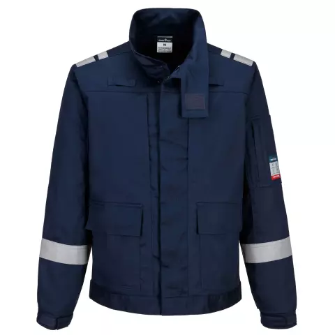 Portwest Bizflame Work Lightweight Stretch Panelled FR Jacket, Navy