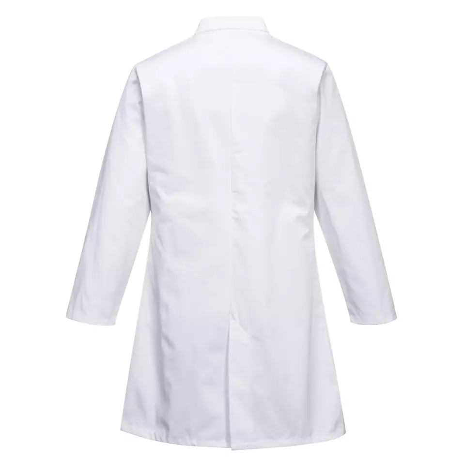 Portwest 2202WHR, Food Industry Men's 1 Pocket Coat, White, image 2, gallery thumbnail