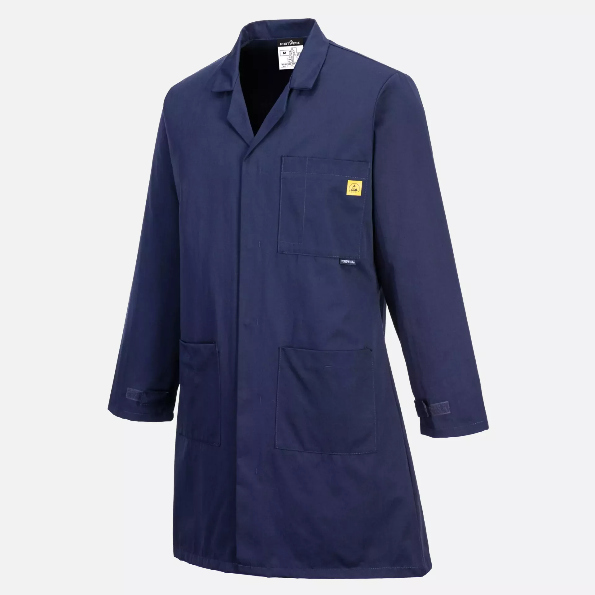 Portwest AS10NAR, Anti-Static ESD Coat, Navy, image 3