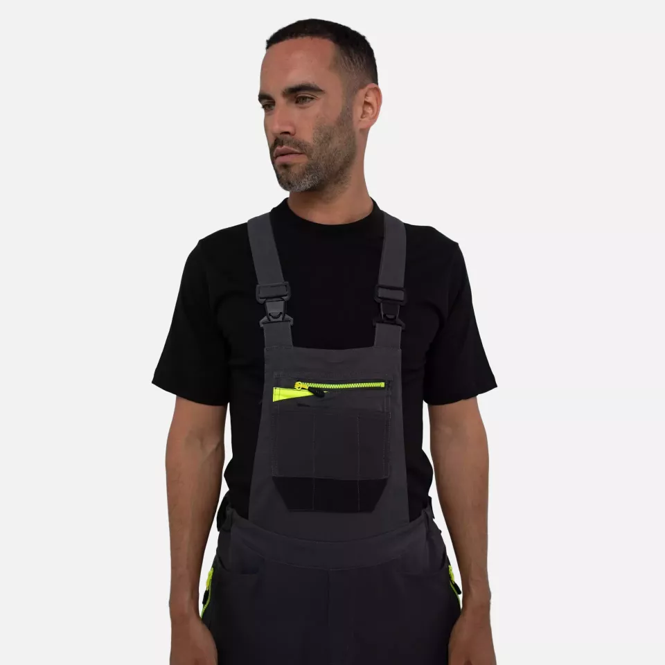 Portwest DX441MGR, DX4 Work Bib and Brace, Metal Grey, image 9, gallery thumbnail