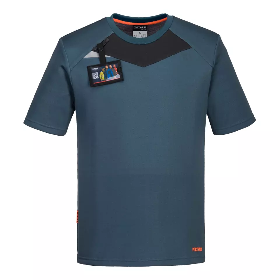 Portwest DX411MBR, DX4 T-Shirt S/S, Metro Blue, image 4, gallery thumbnail