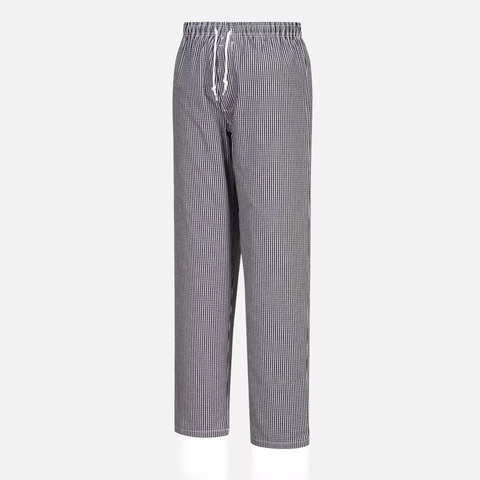 Portwest C079CKR, Chef's Bromley Trousers, Black Check, image 3, gallery thumbnail
