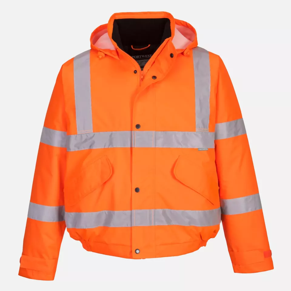 Portwest S463ORR, Hi-Vis Winter Bomber Jacket, Orange, image 1, gallery thumbnail