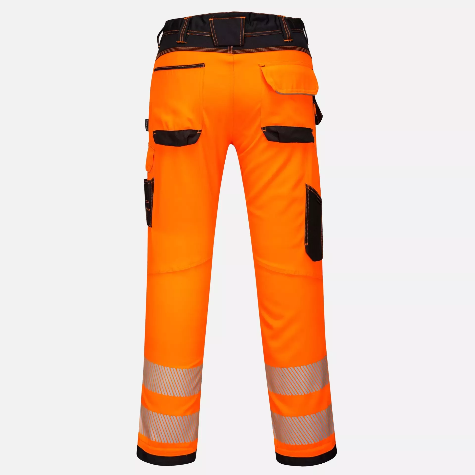 Portwest PW340OBR, PW3 Hi-Vis Work Trousers, Orange/Black, image 2