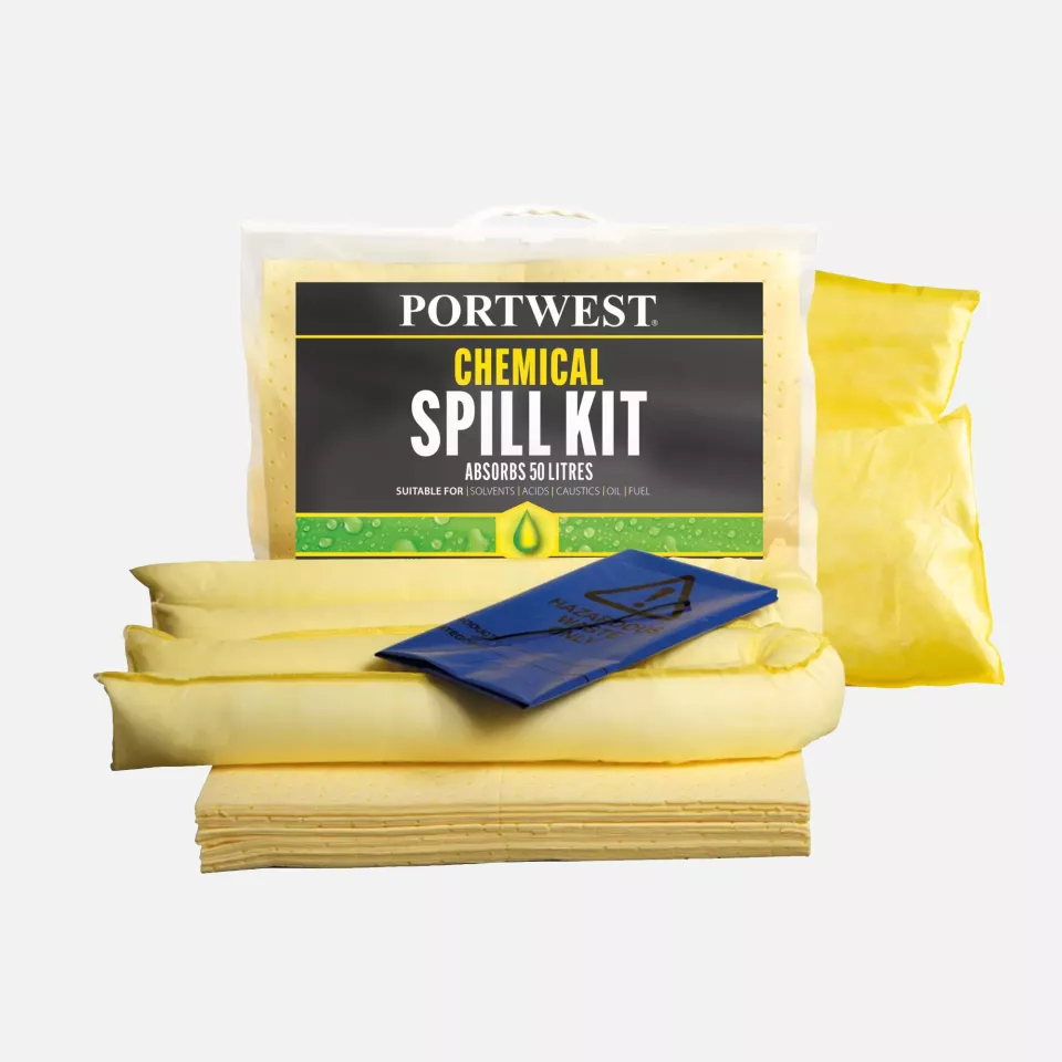 Portwest SM91YER, 50 Litre Chemical Kit, Yellow, image 1, gallery thumbnail
