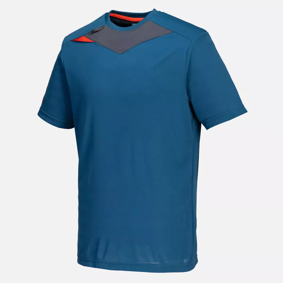 Portwest DX411MBR, DX4 Kurzarm T-Shirt, Metro Blau, image 3, gallery thumbnail